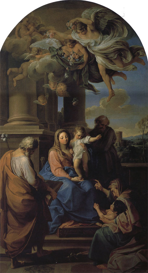 Holy Family with St. Elizabeth, Zechariah, and the infant St. John the Baptist